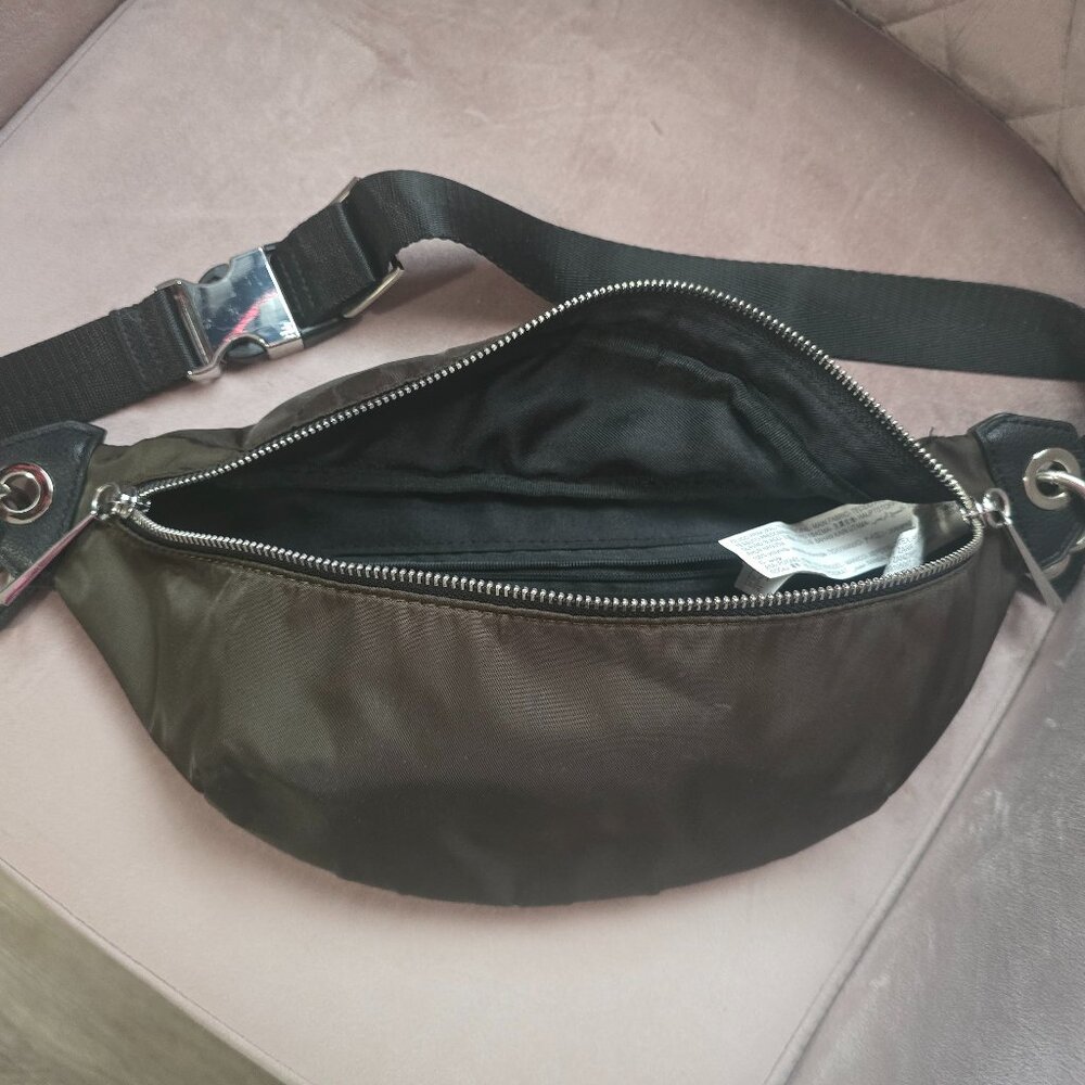 Zara Nylon Belt Bag Olive Green